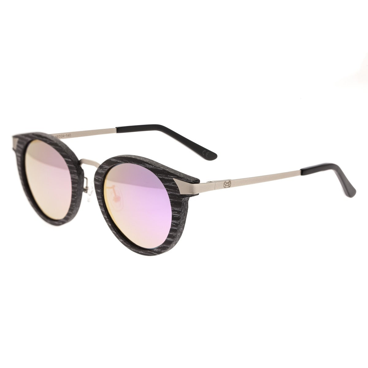 Earth Wood Zale Polarized Sunglasses - Black Stripe/Pink - ESG026PK