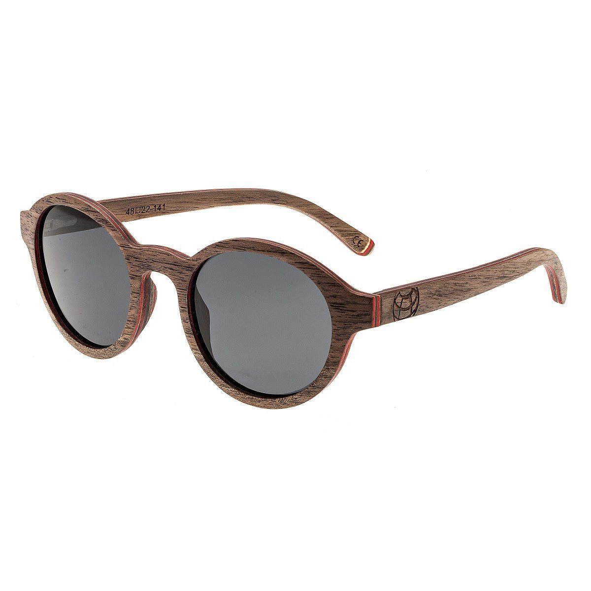 Earth Wood Maho Polarized Sunglasses - Brown Stripe/Black - ESG085B