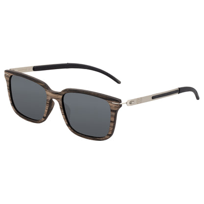 Earth Wood Doumia Polarized Sunglasses - Swiss Walnut/Black  - ESG043WS
