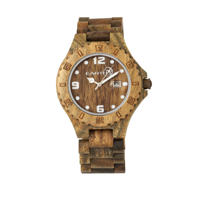Earth Wood Raywood Bracelet Watch w/Date