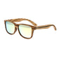 Earth Wood Solana Polarized Sunglasses - Zebrawood/Yellow-Green - ESG004Z