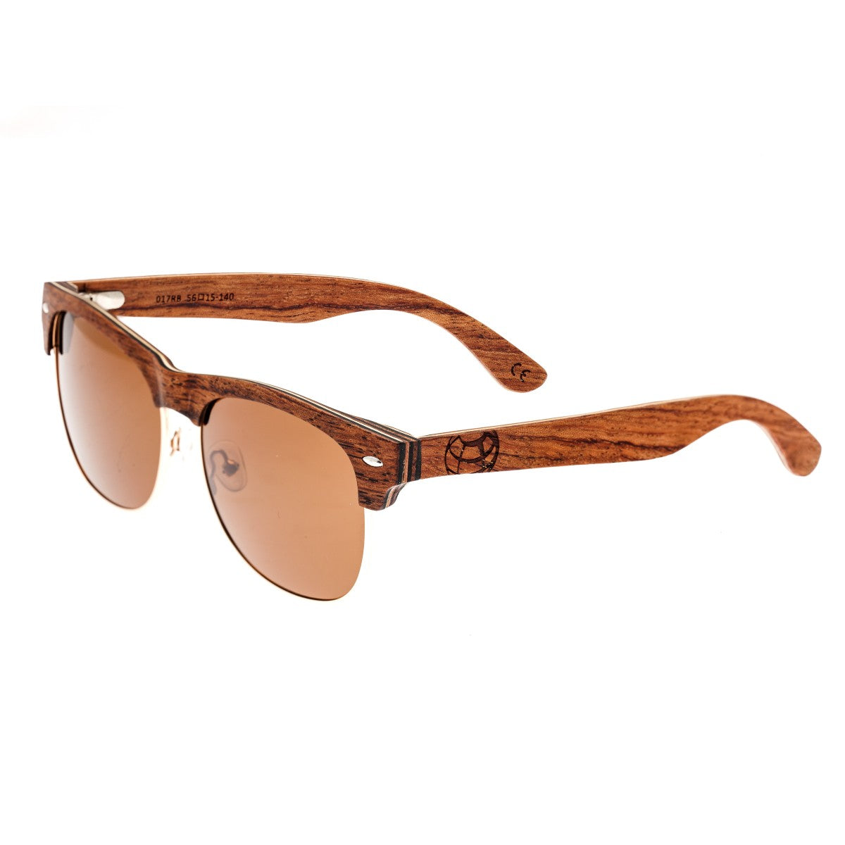 Earth Wood Moonstone Polarized Sunglasses - Red Rosewood/Brown - ESG017RB
