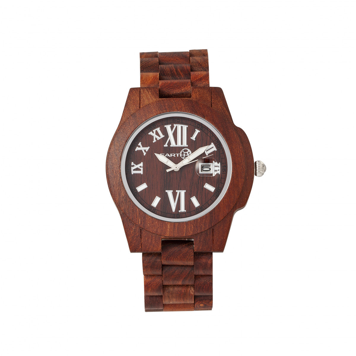 Earth Wood Heartwood Bracelet Watch w/Date - Red - ETHEW1503