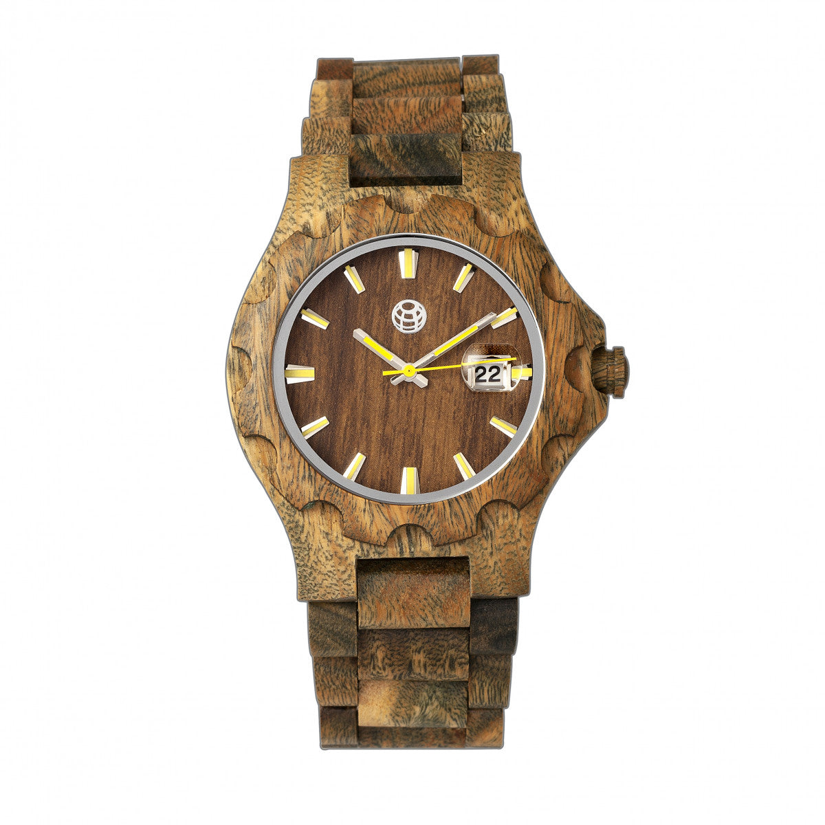 Earth Wood Gila Bracelet Watch w/Magnified Date - Olive - ETHEW3304