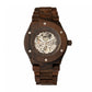 Earth Wood Grand Mesa Automatic Skeleton Bracelet Watch - Dark Brown - ETHEW3102