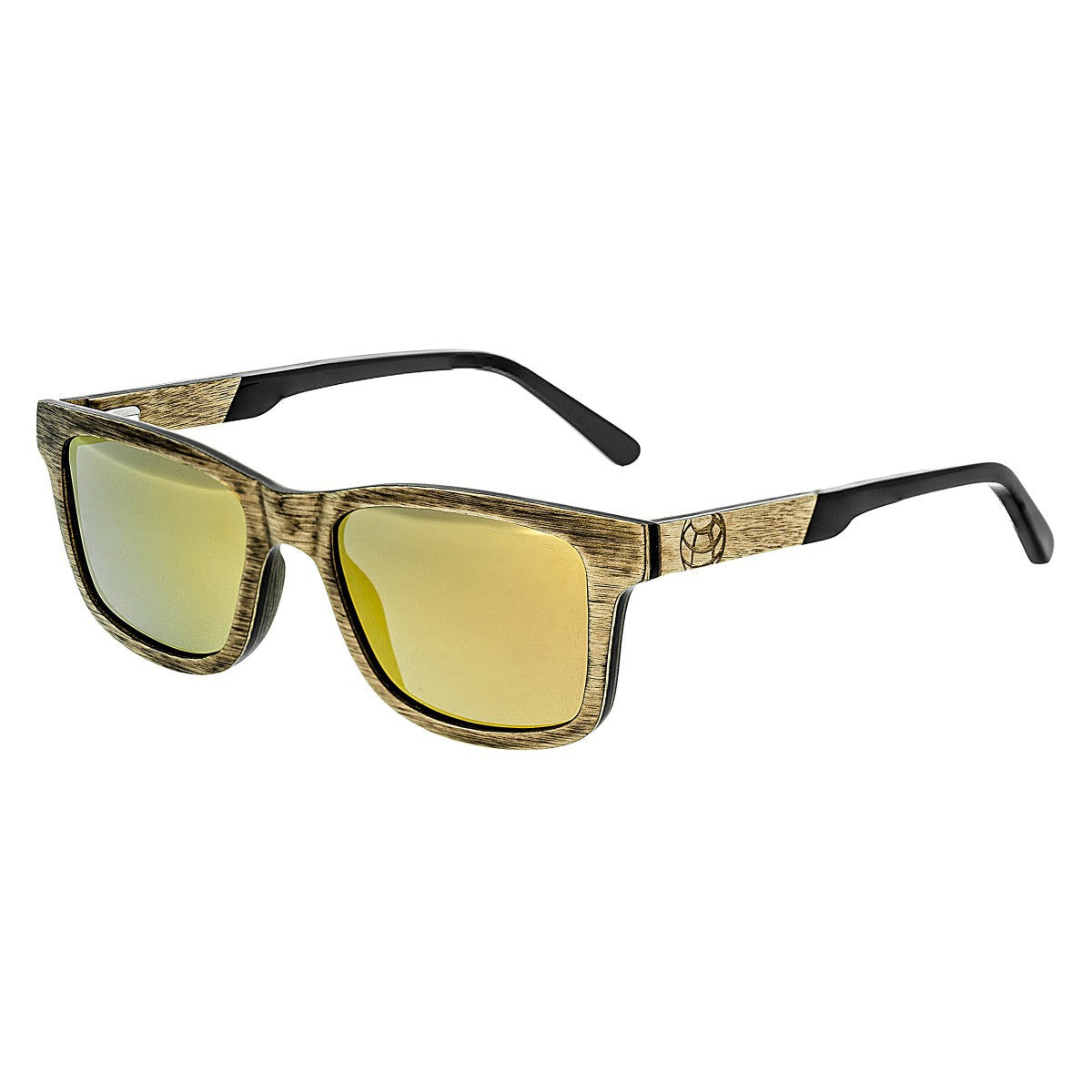 Earth Wood Tide Polarized Sunglasses - Brown/Gold-Yellow - ESG009GD