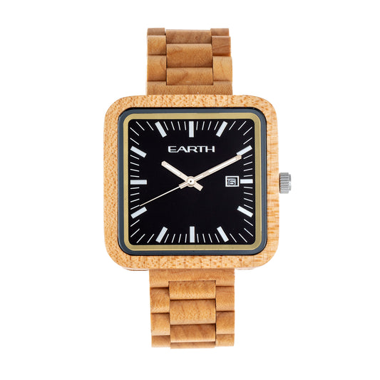 Earth Wood Berkshire Bracelet Watch w/Date - Khaki/Tan - ETHEW5701