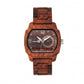 Earth Wood Scaly Bracelet Watch w/Date