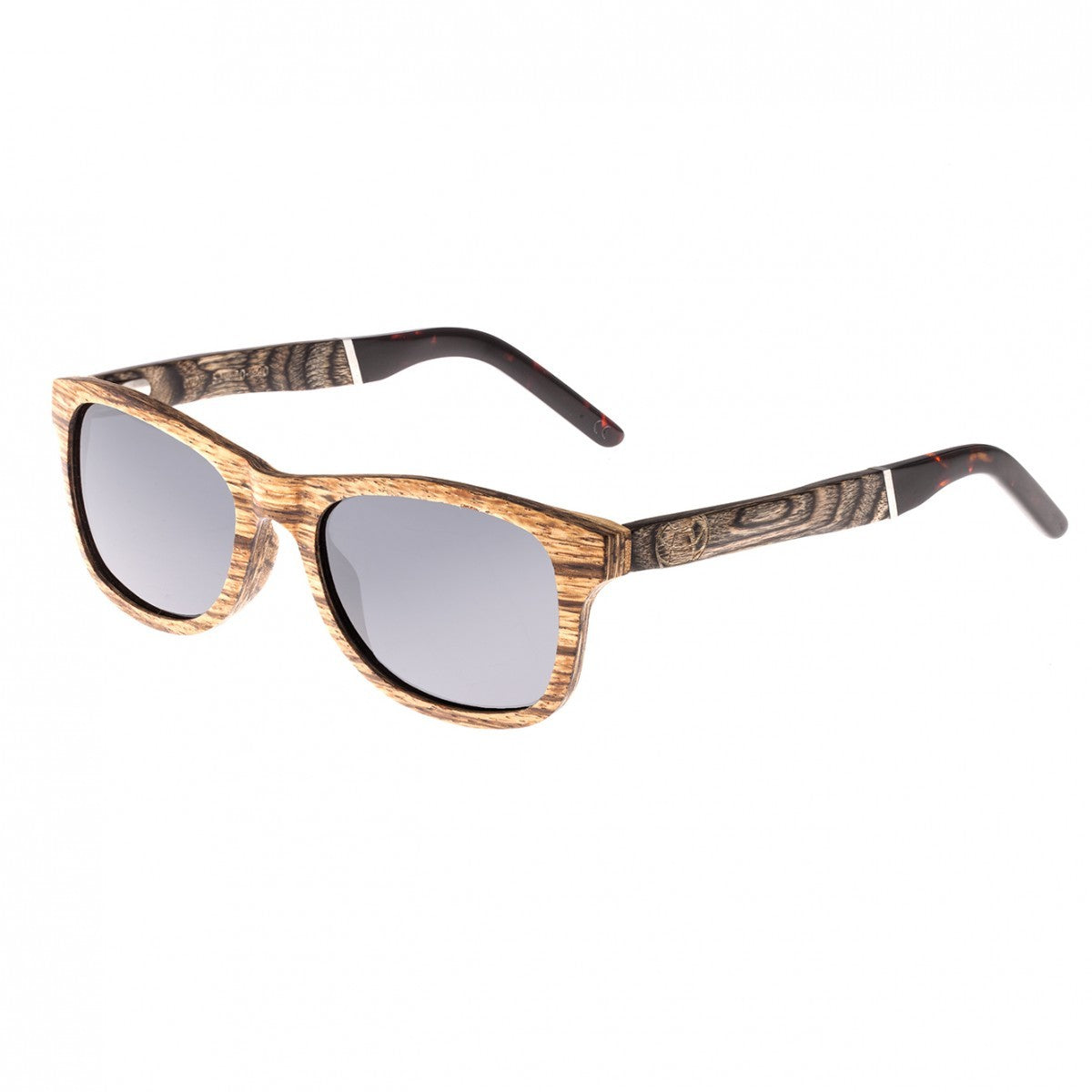Earth Wood El Nido Polarized Sunglasses - Zebrawood/Silver - ESG070Z