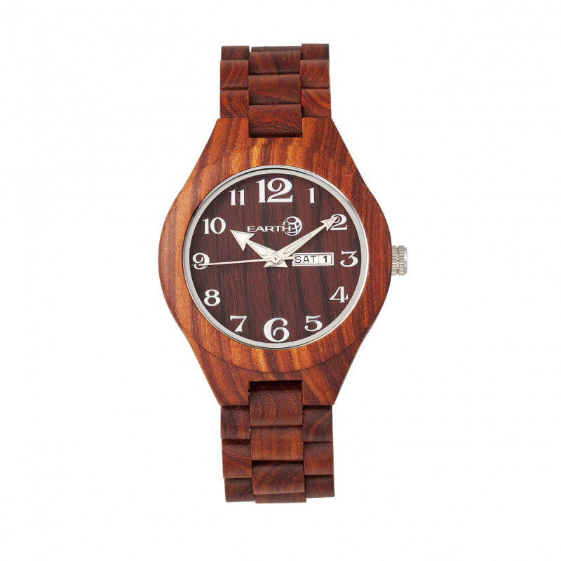 Earth Wood Sapwood Bracelet Watch w/Date