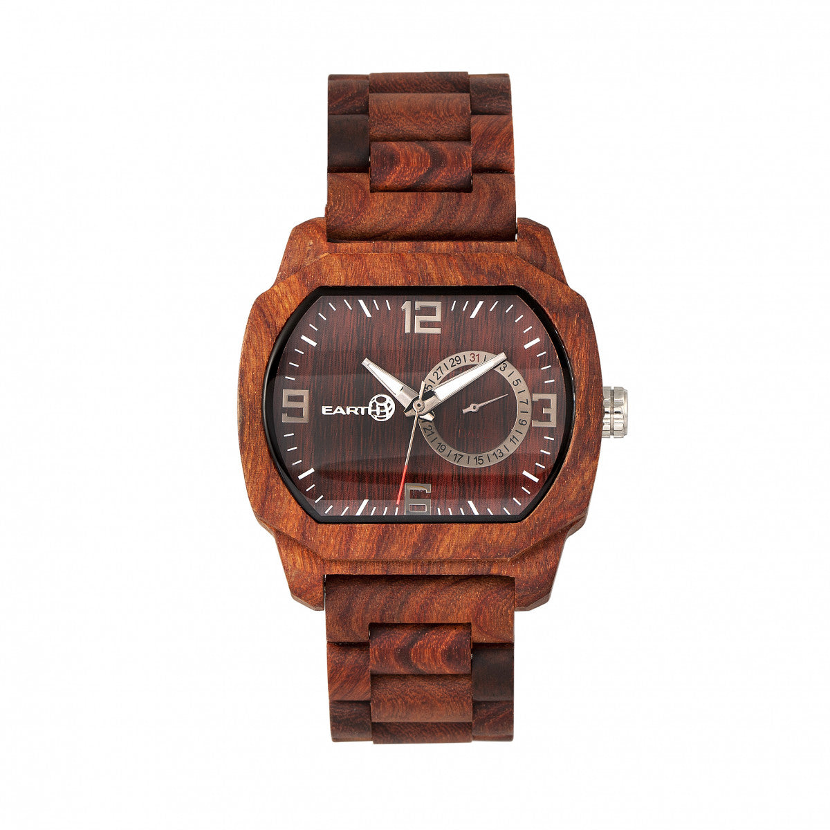 Earth Wood Scaly Bracelet Watch w/Date - Red - ETHEW2103