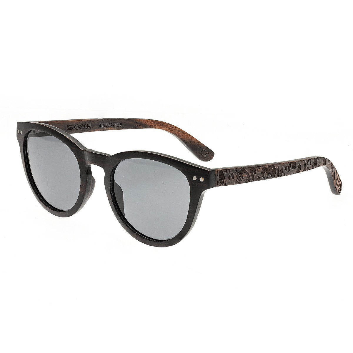 Earth Wood Copacabana Polarized Sunglasses - Espresso/Black - ESG020E