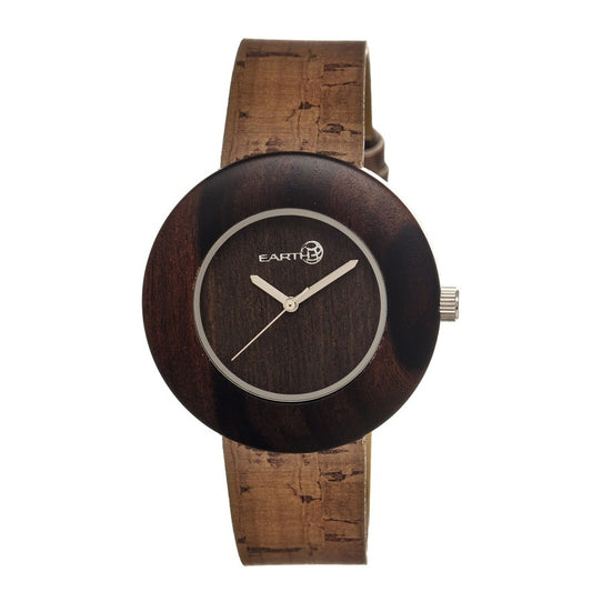 Earth Wood Ligna Leather-Band Watch - Dark Brown - ETHEW1402